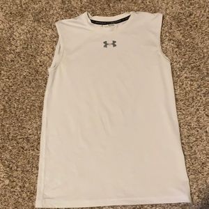 White Under Armour athletic under shirt